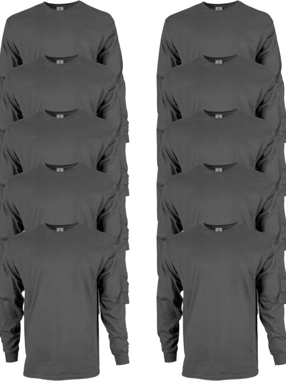 Ultra Cotton Long Sleeve T-Shirt Multipack for Men & Women - Comfortable